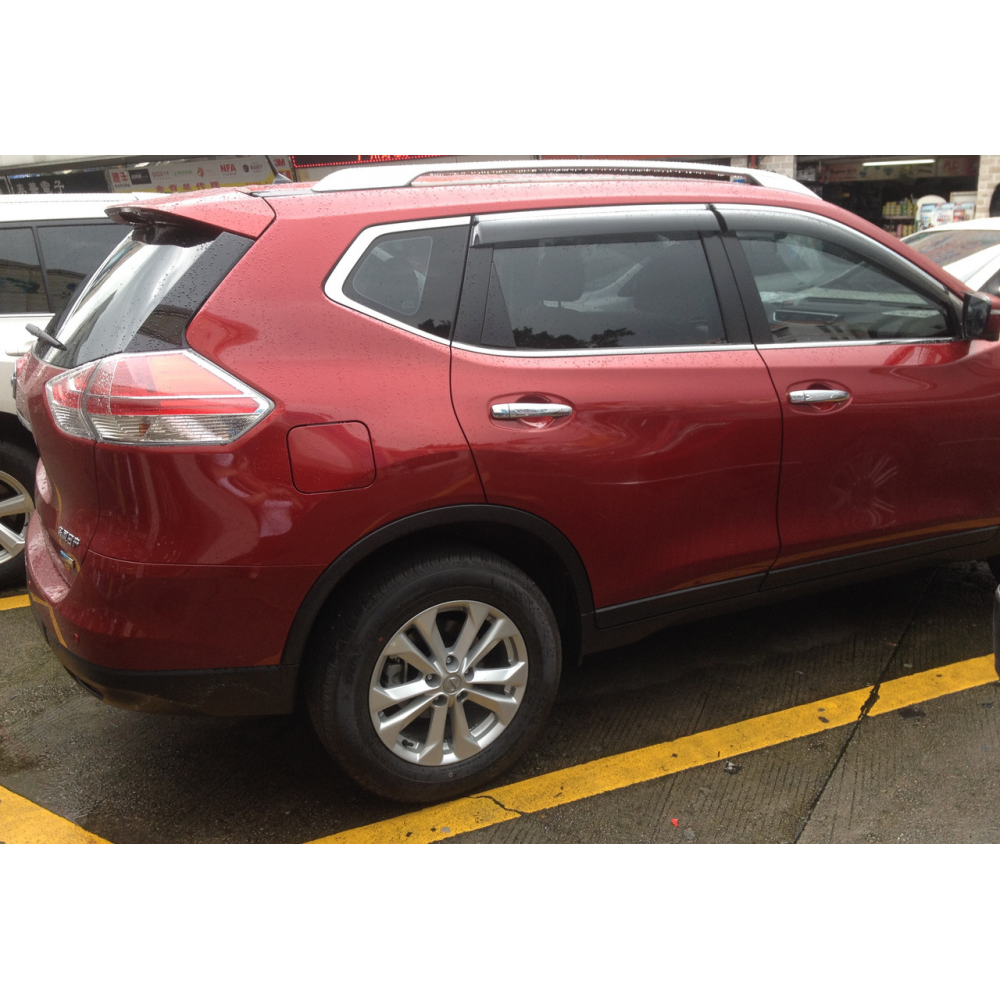 Ветровики с металлической вставкой NISSAN X-TRAIL 2014- KL-1441 -1METAL