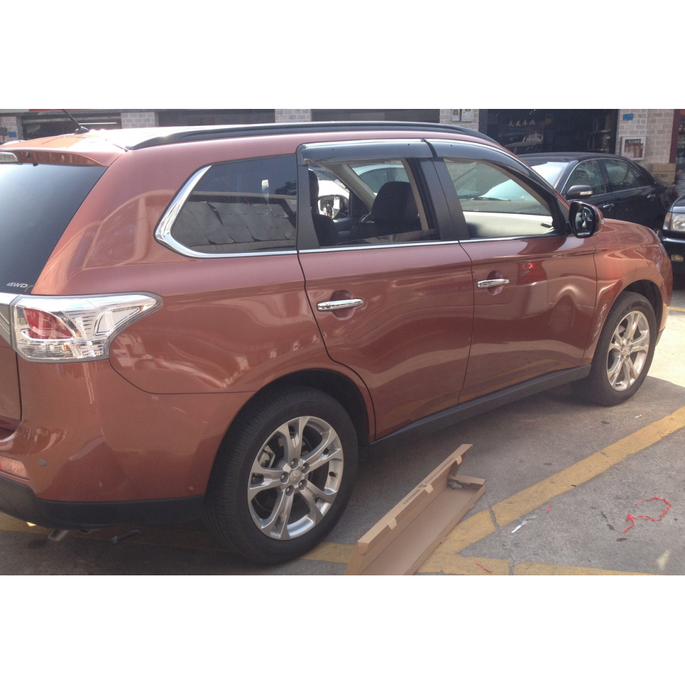 Ветровики с металлической вставкой NISSAN ROGUE 2014- KL-1441 METAL